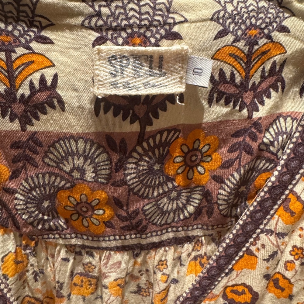 Spell Romper in Orange and Cream - Picture 3 of 3